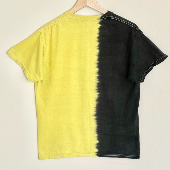 Kill Bill Volume 1 Motorcycle Graphic Split Tie Dye Yellow Black T Shirt Adult M - Picture 7 of 10